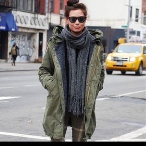 TNA Britannia Parka with Detachable Lining. No fur trim.